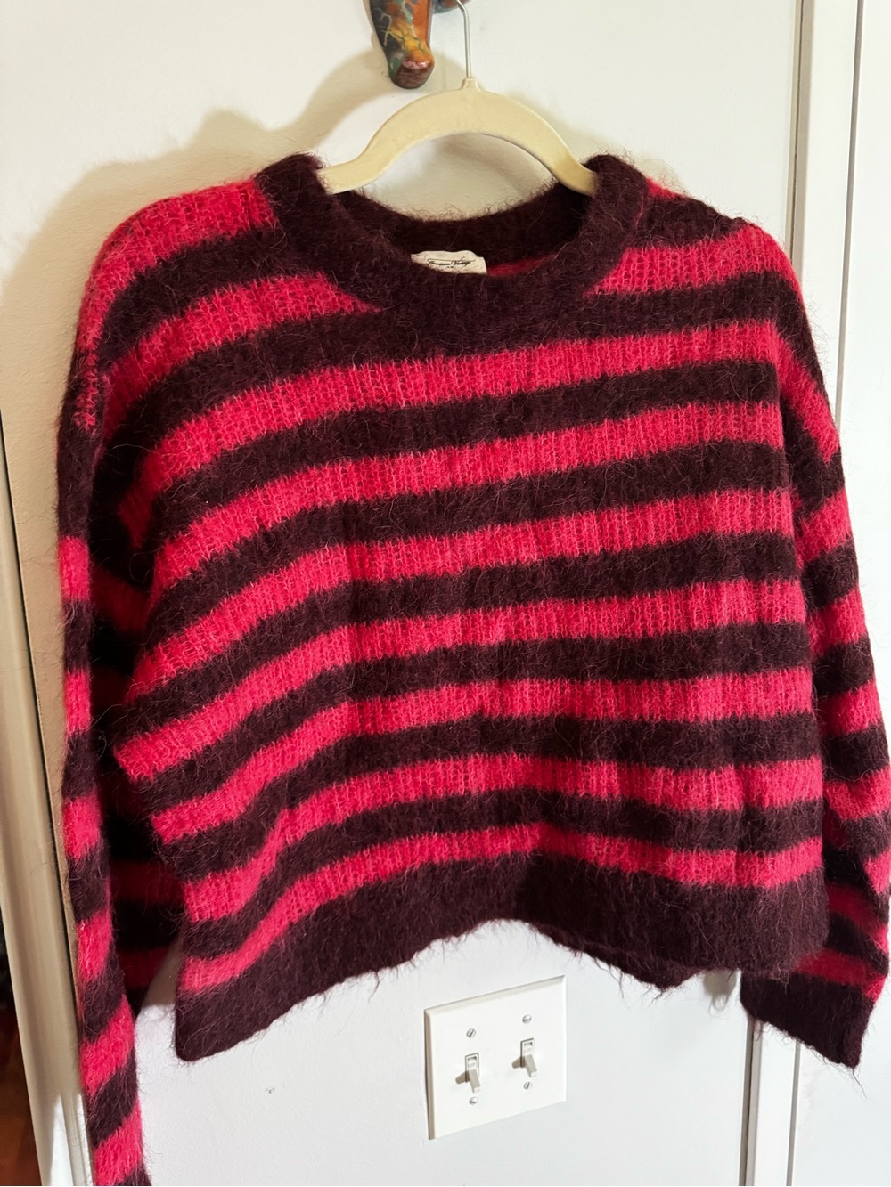 AMERICAN VINTAGE Pink & Burgundy Bymi Striped Sweater - Picture 8 of 8